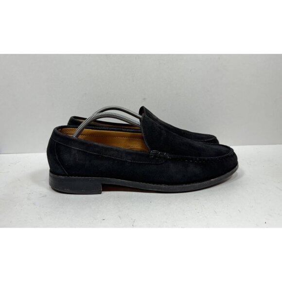 Allen Edmonds Keene Black Suede Leather Casual Slip on Loafers Men’s Size 11 D - Picture 1 of 9